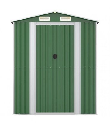 vidaXL Garden Shed Green 192x689x223 cm Galvanised Steel — Size: 192 x 689 x 223 cm