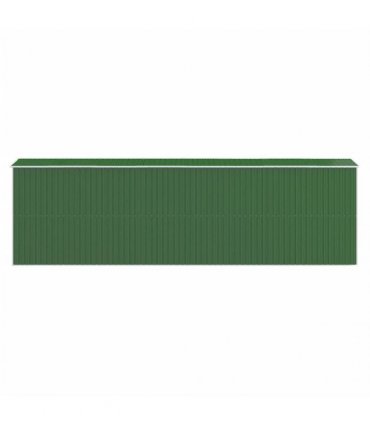 vidaXL Garden Shed Green 192x689x223 cm Galvanised Steel — Size: 192 x 689 x 223 cm