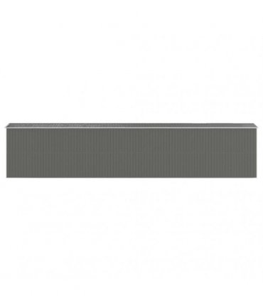 vidaXL Garden Shed Light Grey 192x1021x223 cm Galvanised Steel — Size: 192 x 1021 x 223 cm