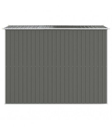 vidaXL Garden Shed Light Grey 192x274x223 cm Galvanised Steel — Size: 192 x 274 x 223 cm