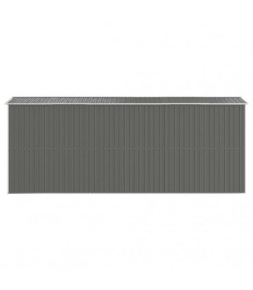 vidaXL Garden Shed Light Grey 192x523x223 cm Galvanised Steel — Size: 192 x 523 x 223 cm