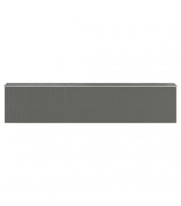vidaXL Garden Shed Light Grey 192x938x223 cm Galvanised Steel — Size: 192 x 938 x 223 cm