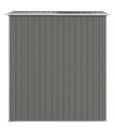vidaXL Garden Shed Light Grey 192x191x223 cm Galvanised Steel — Size: 192 x 191 x 223 cm