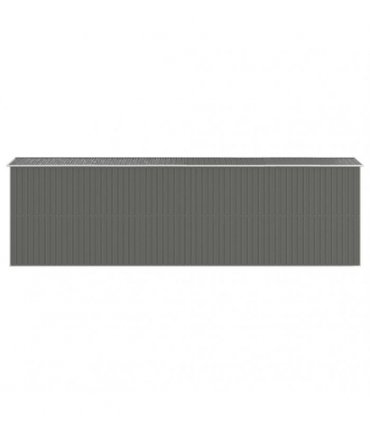 vidaXL Garden Shed Light Grey 192x689x223 cm Galvanised Steel — Size: 192 x 689 x 223 cm