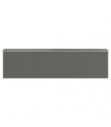 vidaXL Garden Shed Light Grey 192x772x223 cm Galvanised Steel — Size: 192 x 772 x 223 cm