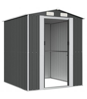 vidaXL Garden Shed Anthracite 192x191x223 cm Galvanised Steel — Size: 192 x 191 x 223 cm