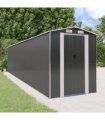 vidaXL Garden Shed Anthracite 192x855x223 cm Galvanised Steel — Size: 192 x 855 x 223 cm