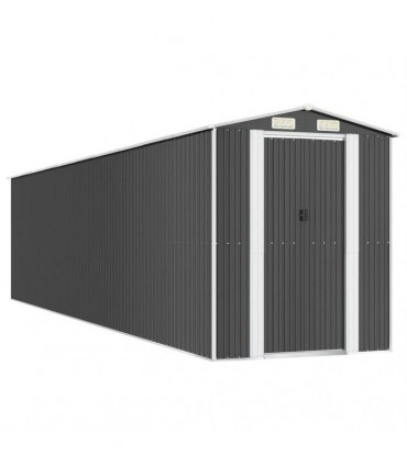 vidaXL Garden Shed Anthracite 192x855x223 cm Galvanised Steel — Size: 192 x 855 x 223 cm