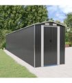 vidaXL Garden Shed Anthracite 192x1021x223 cm Galvanised Steel — Size: 192 x 1021 x 223 cm