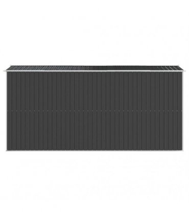 vidaXL Garden Shed Anthracite 192x440x223 cm Galvanised Steel — Size: 192 x 440 x 223 cm