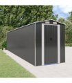 vidaXL Garden Shed Anthracite 192x772x223 cm Galvanised Steel — Size: 192 x 772 x 223 cm