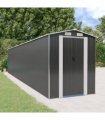 vidaXL Garden Shed Anthracite 192x938x223 cm Galvanised Steel — Size: 192 x 938 x 223 cm