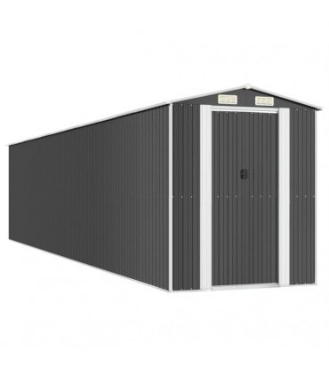 vidaXL Garden Shed Anthracite 192x938x223 cm Galvanised Steel — Size: 192 x 938 x 223 cm