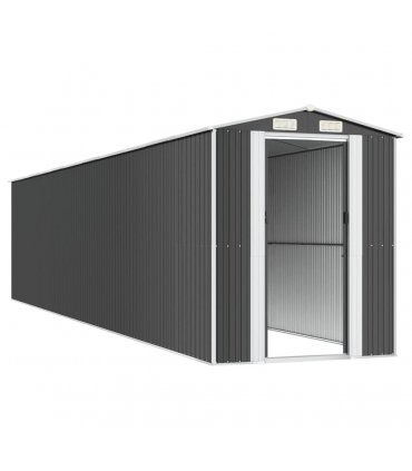 vidaXL Garden Shed Anthracite 192x938x223 cm Galvanised Steel — Size: 192 x 938 x 223 cm