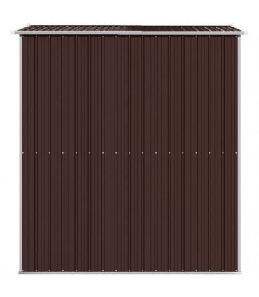 vidaXL Garden Shed Dark Brown 192x191x223 cm Galvanised Steel — Size: 192 x 191 x 223 cm