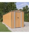 vidaXL Garden Shed Light Brown 192x772x223 cm Galvanised Steel — Size: 192 x 772 x 223 cm
