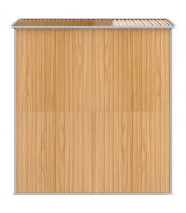 vidaXL Garden Shed Light Brown 192x191x223 cm Galvanised Steel — Size: 192 x 191 x 223 cm
