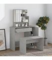 vidaXL Dressing Table Set Concrete Grey 86.5x35x136 cm
