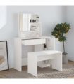 vidaXL Dressing Table Set White 86.5x35x136 cm