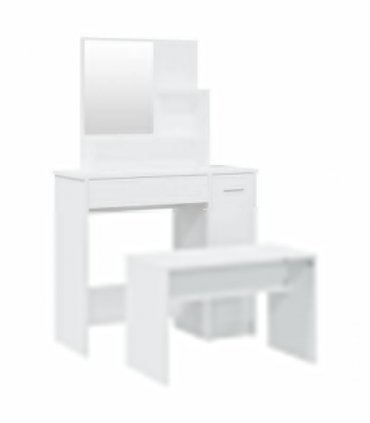 vidaXL Dressing Table Set White 86.5x35x136 cm