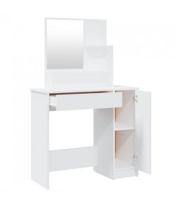 vidaXL Dressing Table Set White 86.5x35x136 cm
