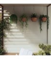 vidaXL Hanging Planters 4 pcs with Coco Liners Black Ø 40x63 cm Steel — Size: Ø 40 x 63 cm