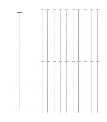 vidaXL Garden Plant Stakes 20 pcs Dark Green 91 cm Steel