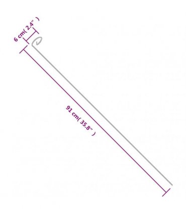 vidaXL Garden Plant Stakes 20 pcs Dark Green 91 cm Steel