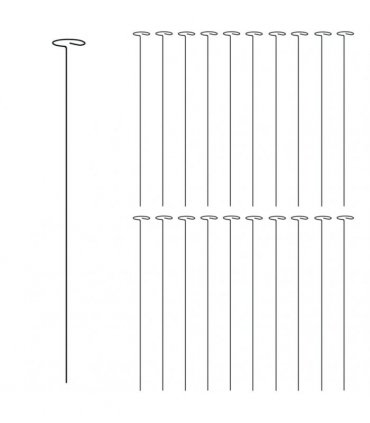 vidaXL Garden Plant Stakes 20 pcs Dark Green 61 cm Steel