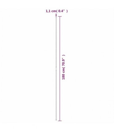 vidaXL Garden Plant Stakes 30 pcs Green 180 cm Steel