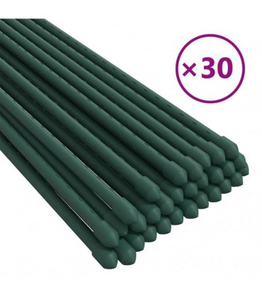 vidaXL Garden Plant Stakes 30 pcs Green 150 cm Steel