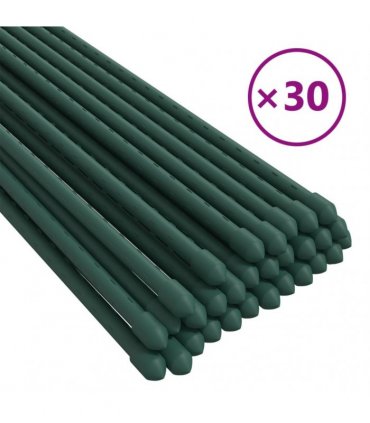 vidaXL Garden Plant Stakes 30 pcs Green 60 cm Steel