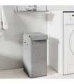 vidaXL Foldable Laundry Hamper Grey 26x34.5x59.5 cm Faux Linen Fabric — Size: 26 x 34.5 x 59.5 cm