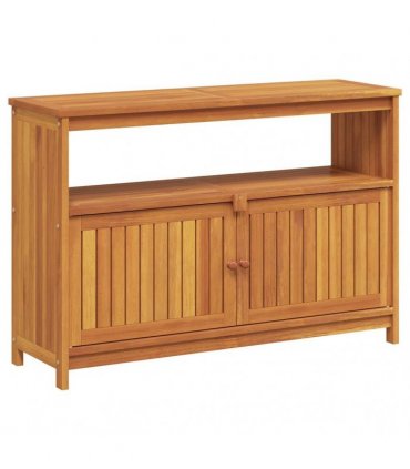 vidaXL Garden Console Table 110x35x75 cm Solid Wood Acacia — Colour: natural, Size: 110 x 35 x 75 cm