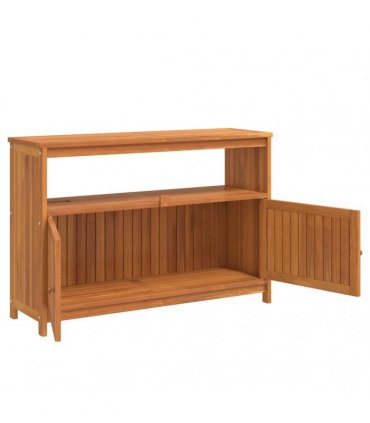 vidaXL Garden Console Table 110x35x75 cm Solid Wood Acacia — Colour: natural, Size: 110 x 35 x 75 cm