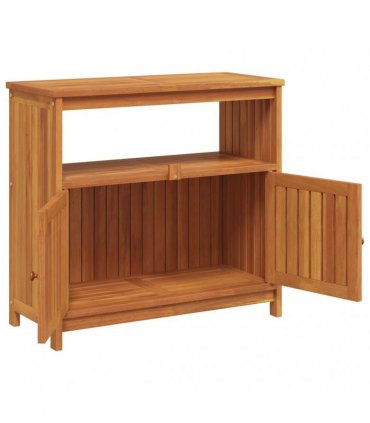 vidaXL Garden Console Table 80x35x75 cm Solid Wood Acacia — Colour: natural, Size: 80 x 35 x 75 cm