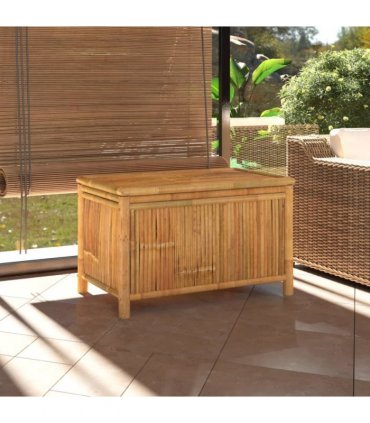 vidaXL Garden Storage Box 90x52x55cm Bamboo — Size: 90 x 52 x 55 cm
