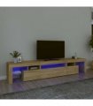 vidaXL TV Cabinet with LED Lights Sonoma Oak 215x36.5x40 cm