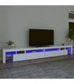 vidaXL TV Cabinet with LED Lights White 290x36.5x40 cm