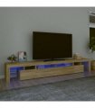 vidaXL TV Cabinet with LED Lights Sonoma Oak 260x36.5x40 cm