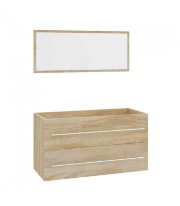 vidaXL 3 Piece Bathroom Furniture Set Sonoma Oak