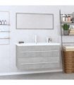 vidaXL 3 Piece Bathroom Furniture Set Concrete Grey