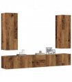 vidaXL 5 Piece TV Cabinet Set Wall-mounted Old Wood Engineered Wood — V0671961061