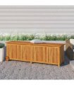vidaXL Garden Storage Box with Wheels 150x50x58 cm Solid Wood Acacia — Size: 150 x 50 x 58 cm