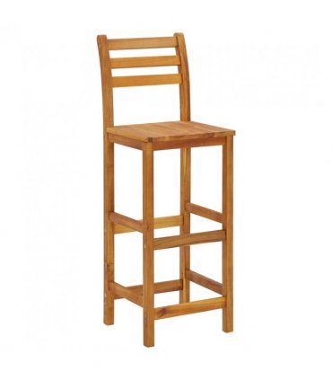 vidaXL 3 Piece Garden Bar Set Solid Wood Acacia — Model: bar chairs with backrest