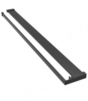 vidaXL Shower Shelf for Walk-in Shower Wall Black 118 cm Aluminium