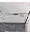 vidaXL Shower Shelf for Walk-in Shower Wall Chrome 80 cm Aluminium — Colour: silver