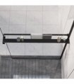 vidaXL Shower Shelf for Walk-in Shower Wall Black 90 cm Aluminium