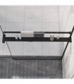 vidaXL Shower Shelf for Walk-in Shower Wall Black 80 cm Aluminium