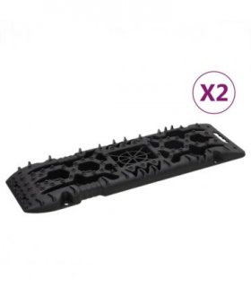vidaXL Traction Boards 2 pcs Black 107x31x7 cm Nylon